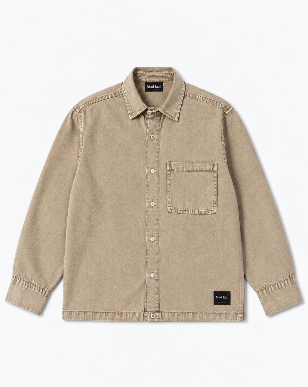WASHED BEIGE UTILITY SHIRT