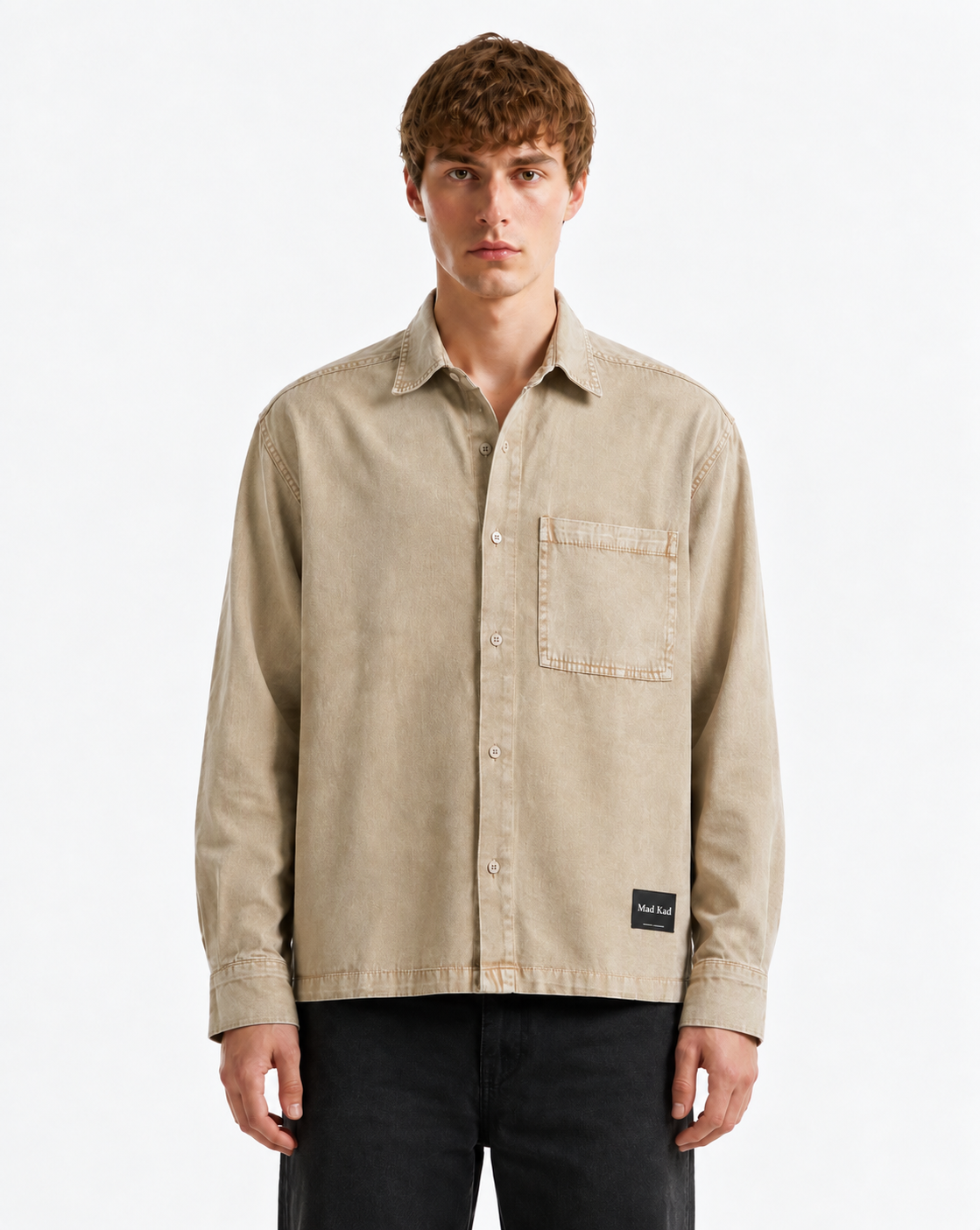 WASHED BEIGE UTILITY SHIRT