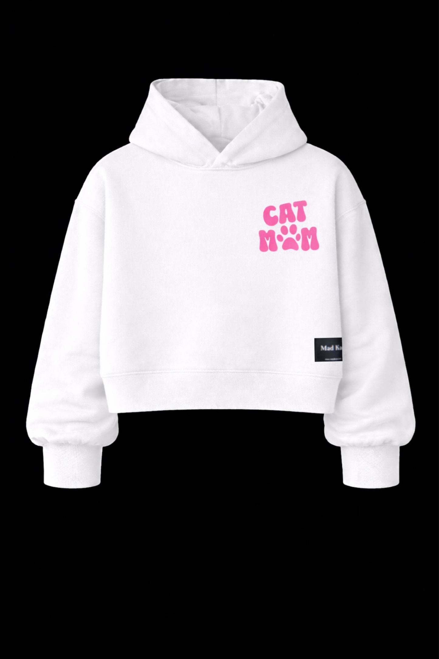 Catmom-hoodie-white-women
