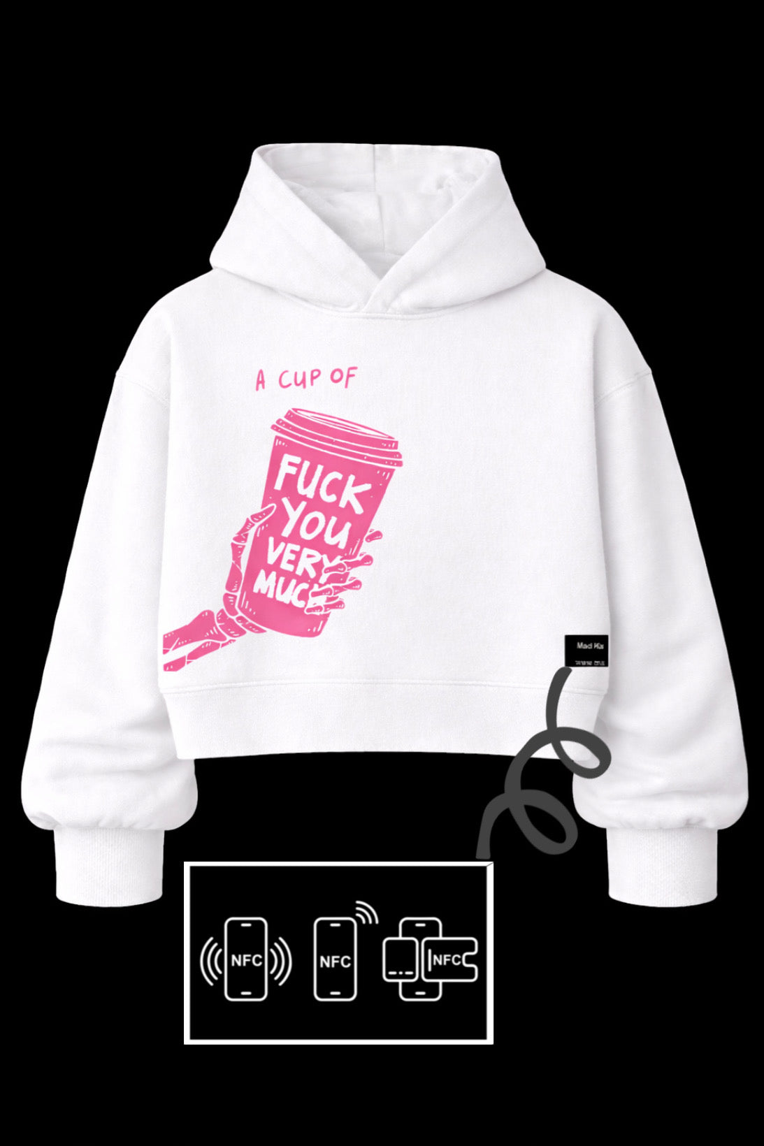 Fuc*kyou-hoodie-white-pink-women
