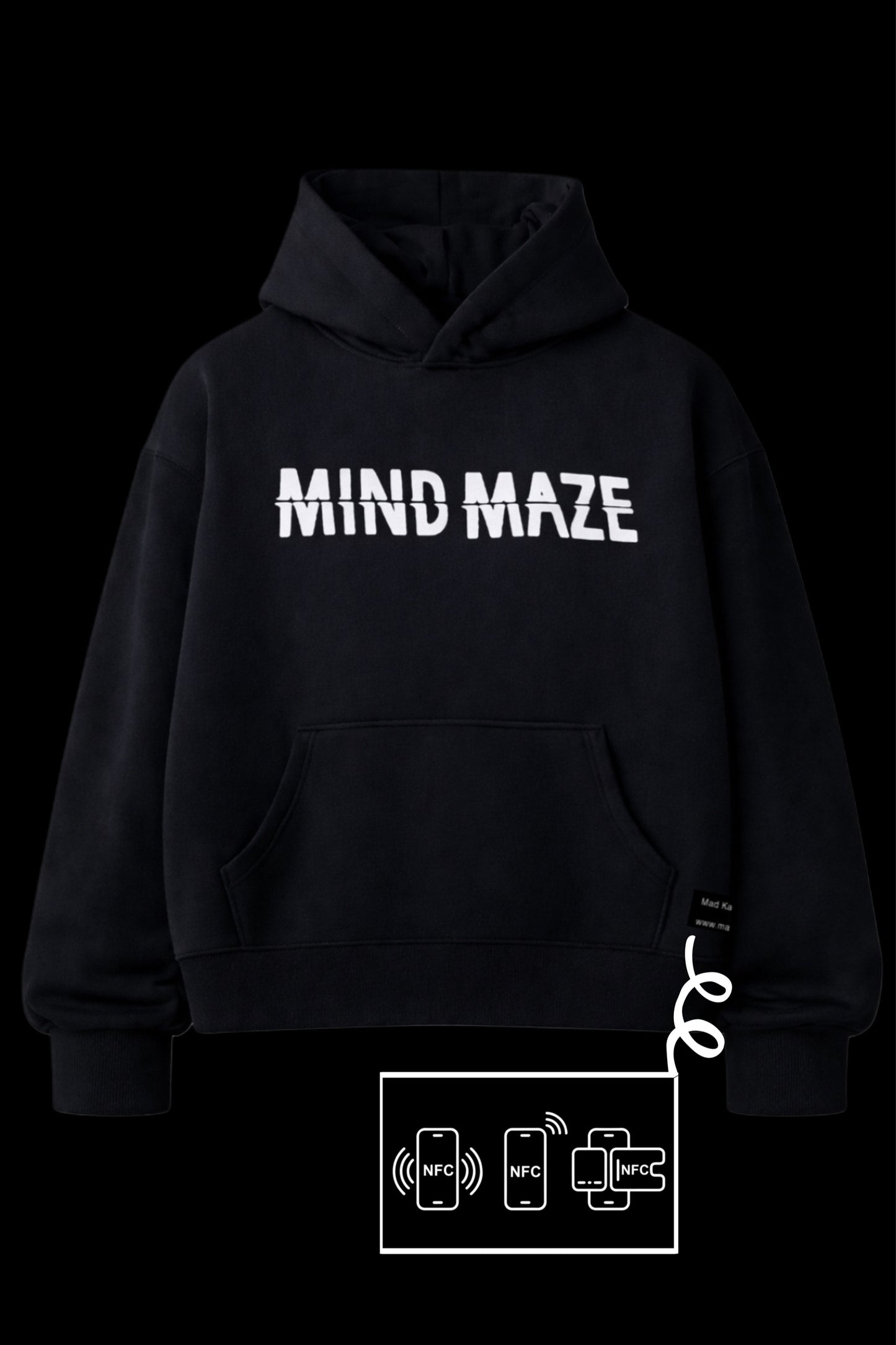 mind-maze-hoodie-black