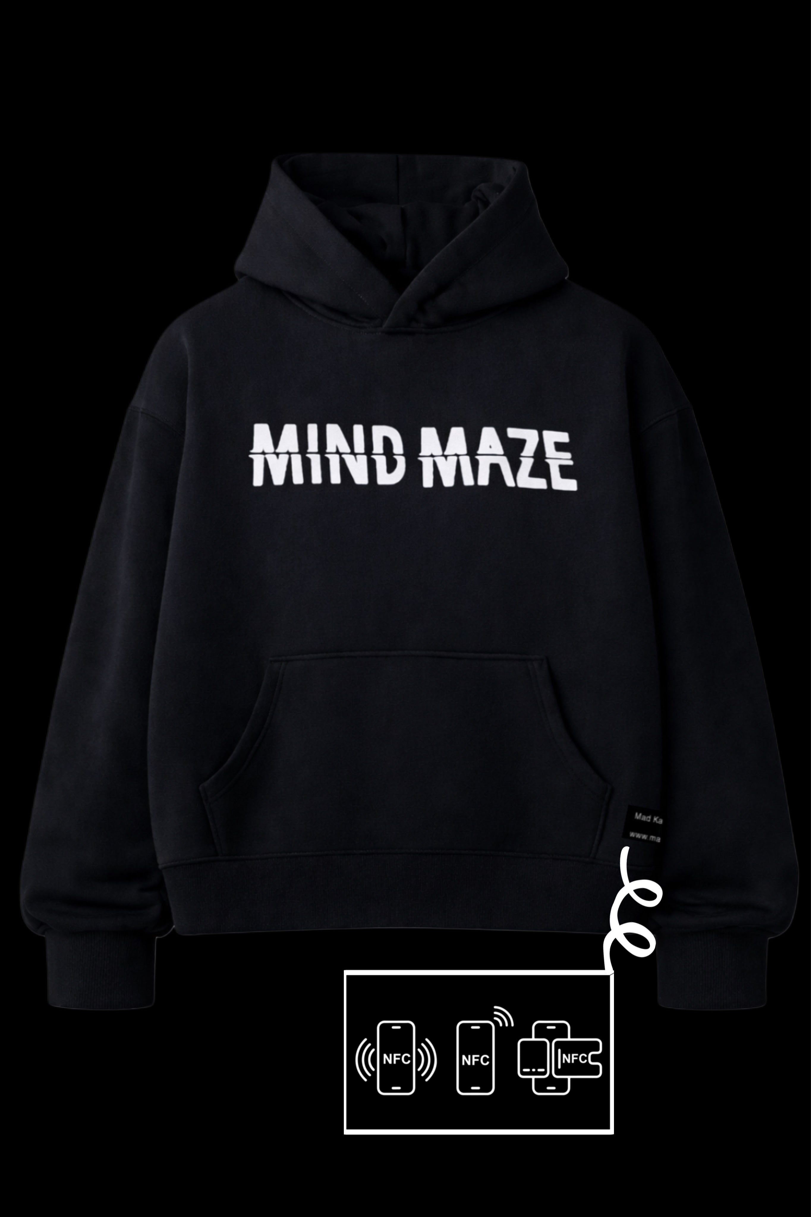 mind-maze-hoodie-black