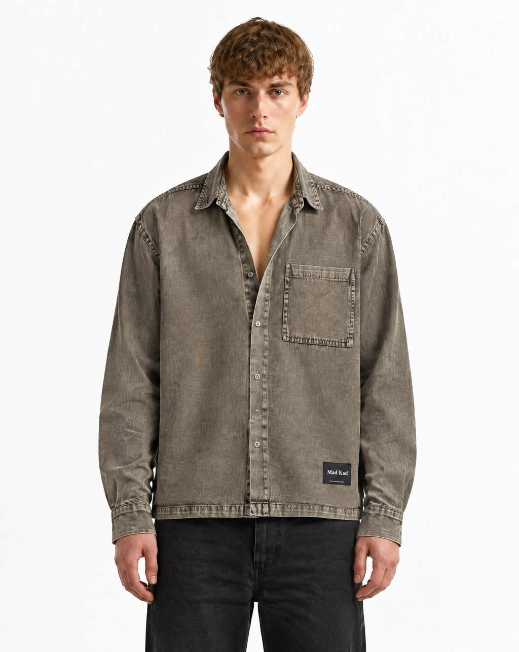 WASHED TAUPE  SHIRT