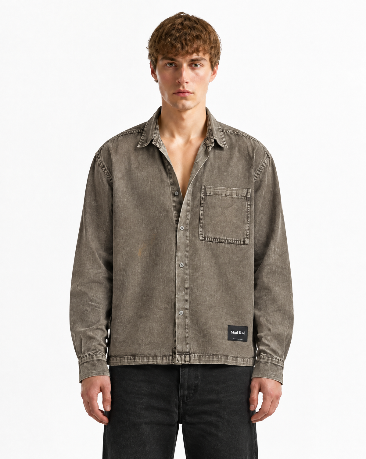 WASHED TAUPE  SHIRT