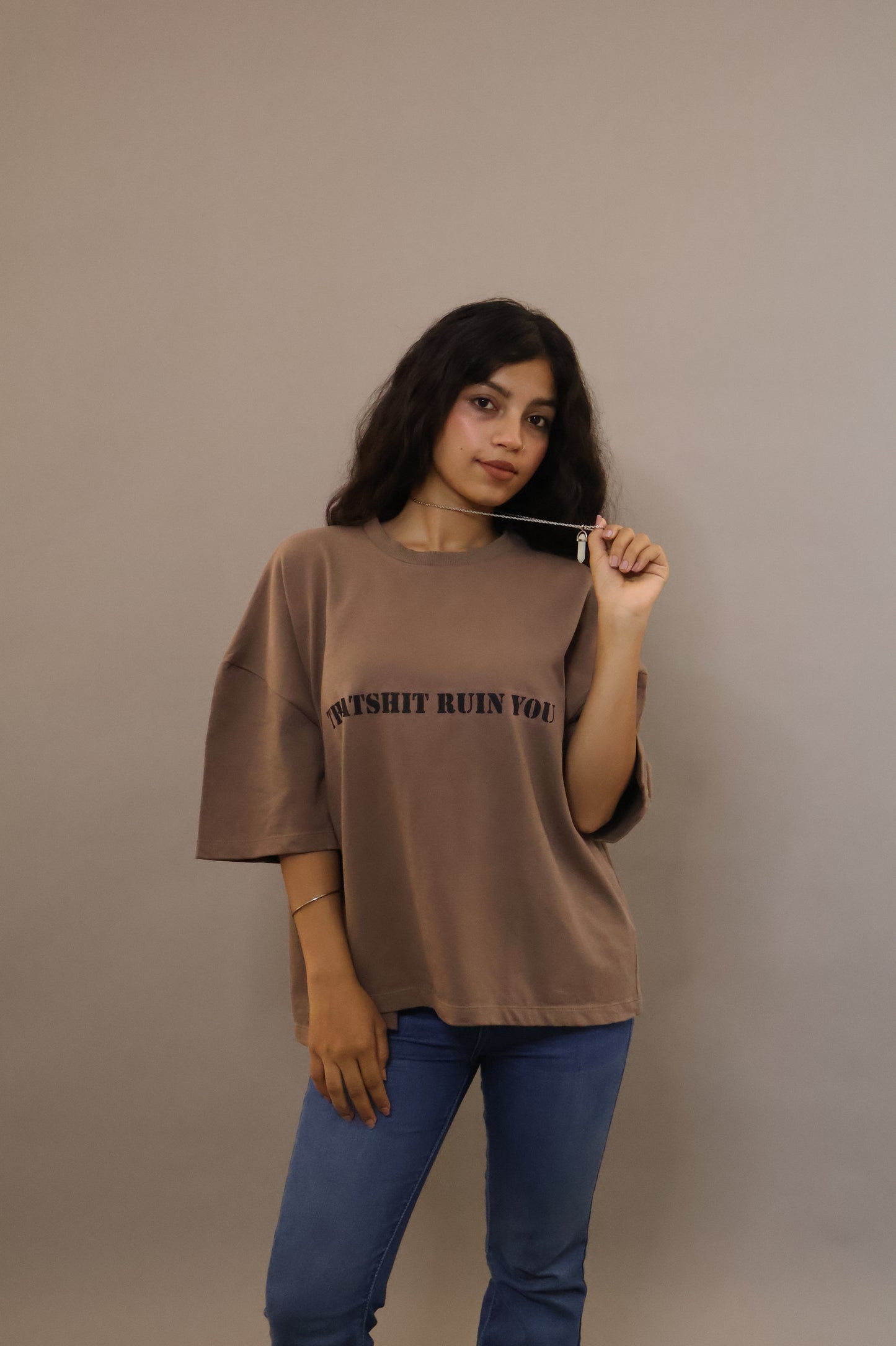 Mortal veins t-shirt brown unisexual