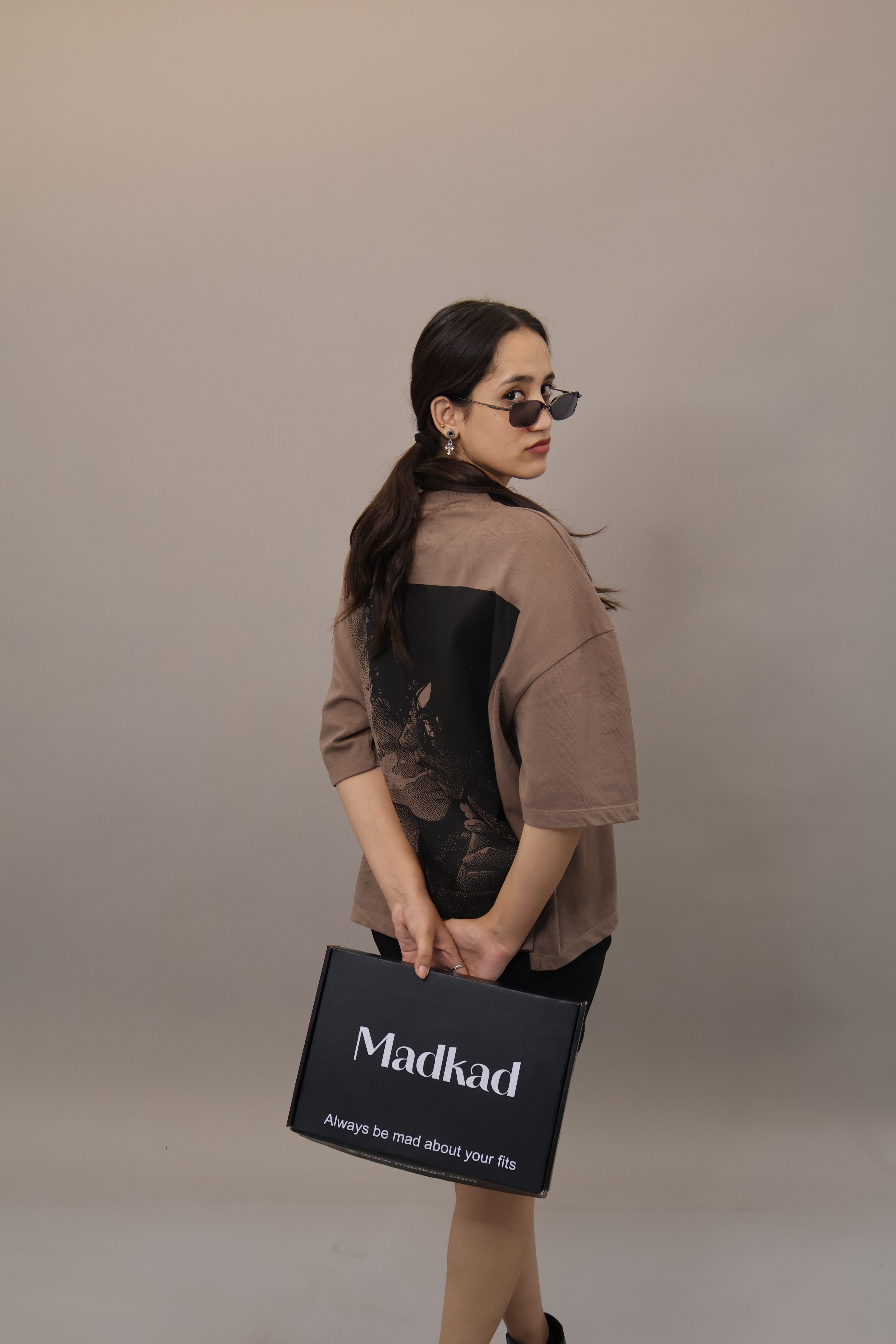 KAL PAR SAWAL HAI T-SHIRT BROWN