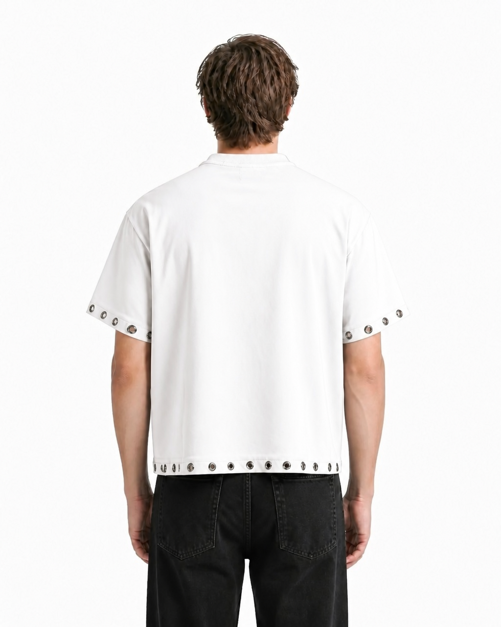 EYELET WHITE TEE
