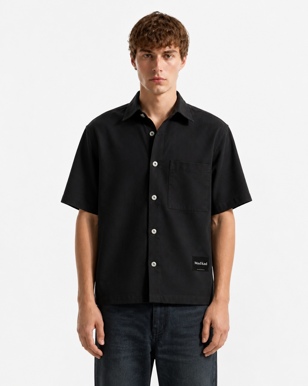 BLACK BOXY SHIRT